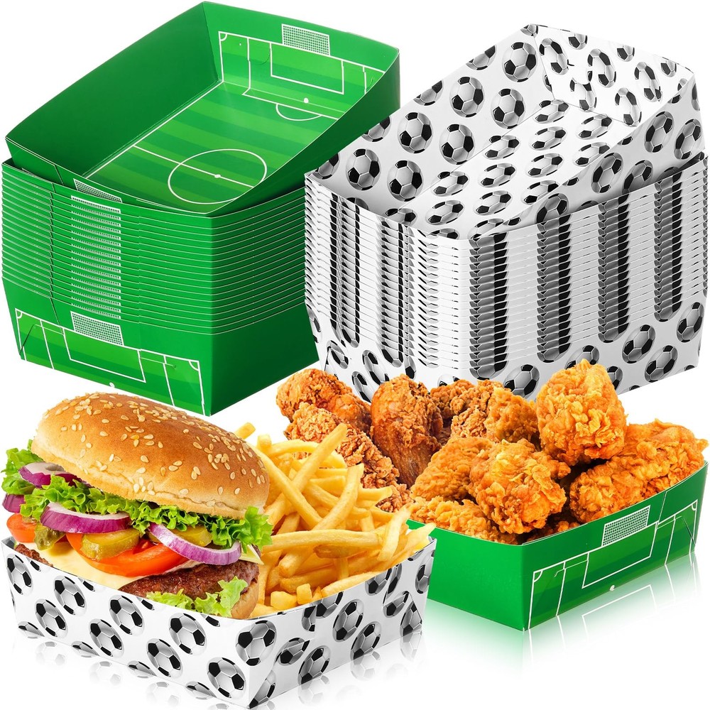 36-Pack Soccer Party Supplies with 5 lb Plates, Trays & Decor  