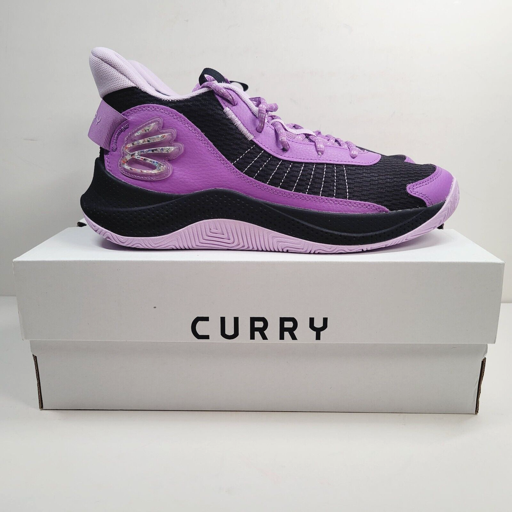 Under Armour Curry 3Z7 Shoes Mens 10.5 Purple Black Basketball Shoes 3026622-500