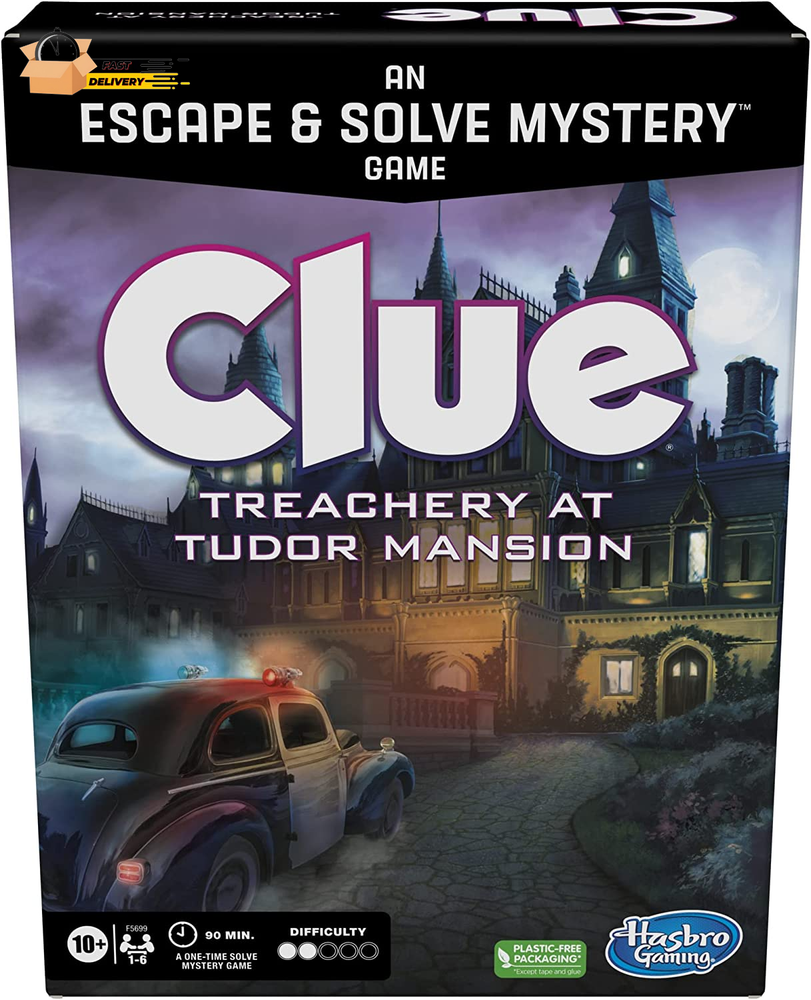 Clue Board Game Treachery at Tudor Mansion, Murder Mystery Escape Room Games, C