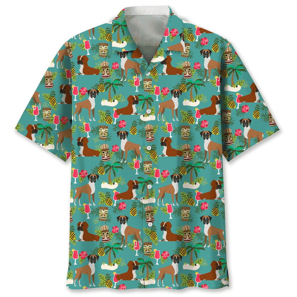 Boxer 3D Hawaii Shirt Mother’s Day Gift All Over Print Best Price US Size-image