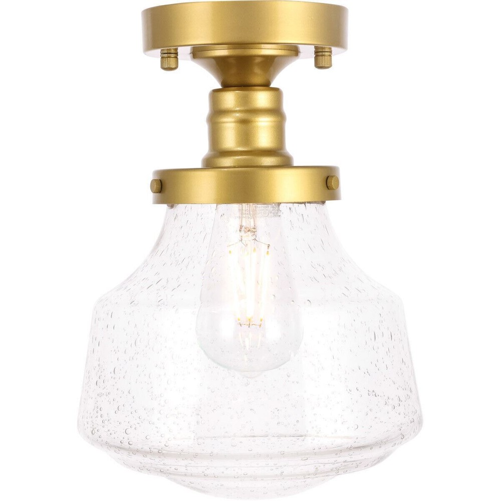 Elegant Brass Ld6248 Lyle 8 Inch Semi-Flush Ceiling Light Fixture