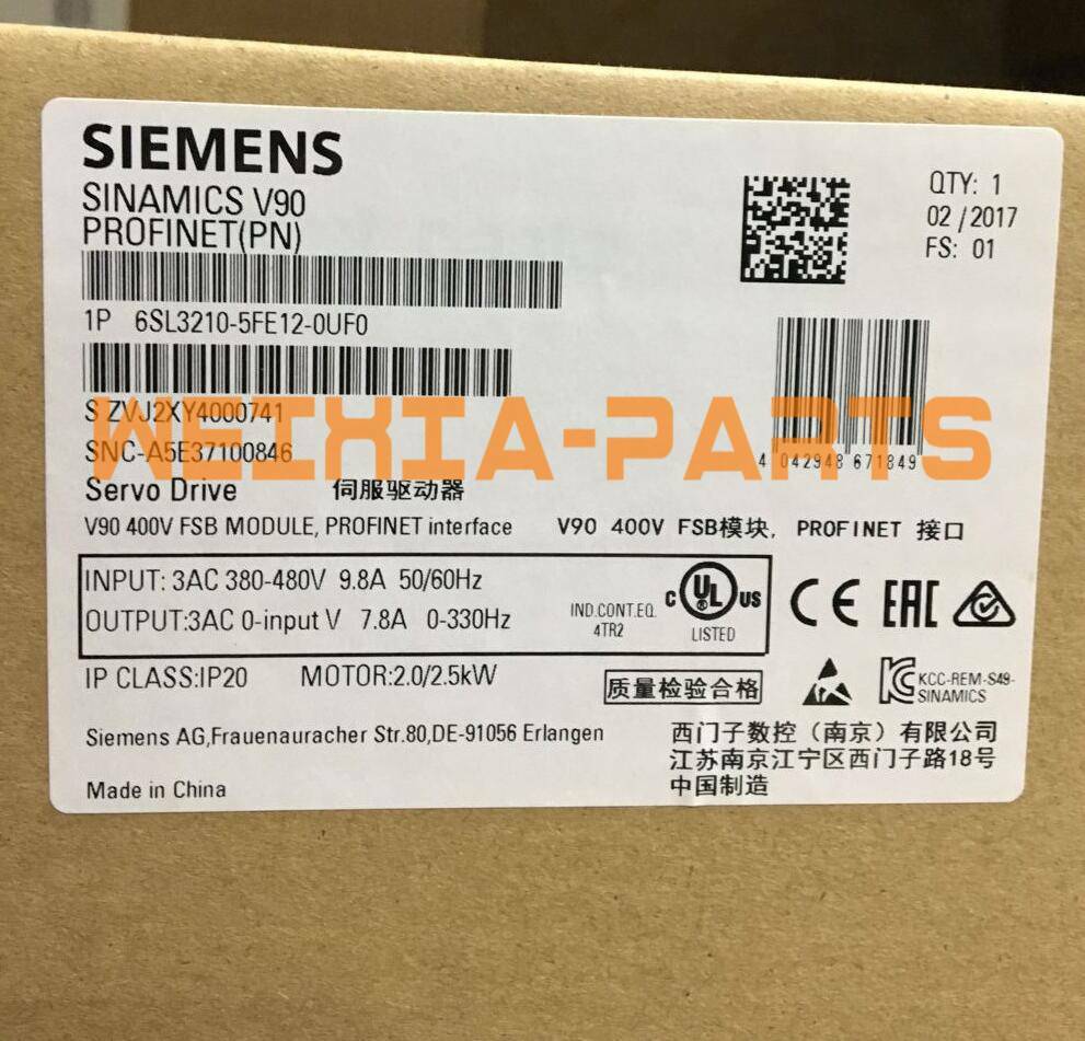 1PC NEW SIEMENS Servo Drive 6SL3210-5FE12-0UF0 6SL3 210-5FE12-0UF0