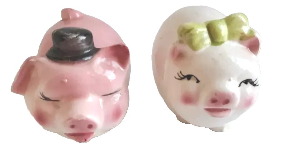 Japanese Ceramic Piggy Bank Statue Vintage Porcelain Decor Cute Anamorphic Figurine  