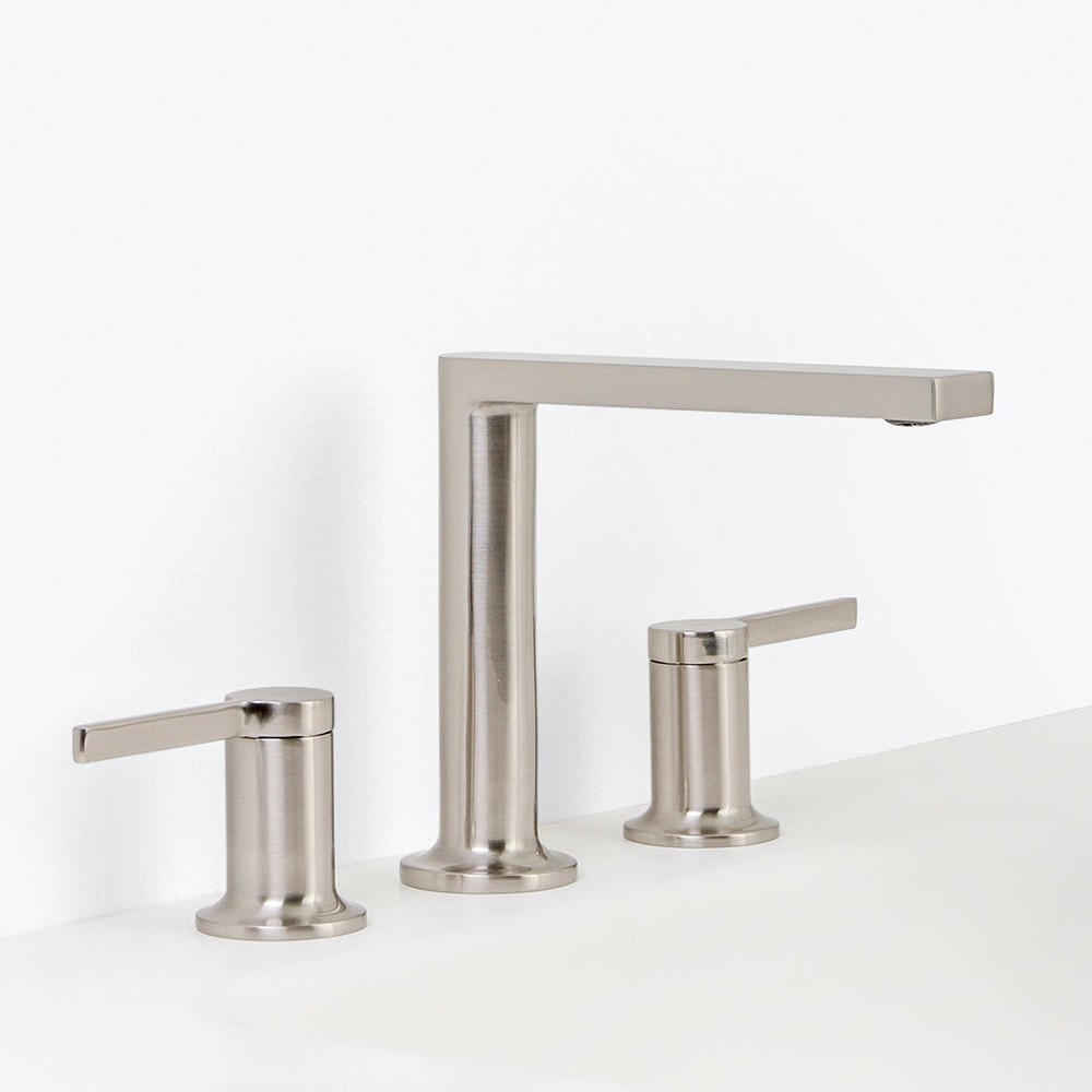 Metro Soho 14-inch Widespread Bathroom Faucet in Brass or Brushed Nickel