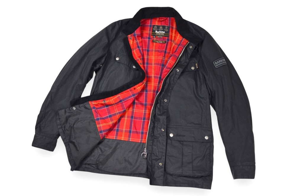 Men's Barbour Enfield Wax Jacket in Black Size XL Made in England