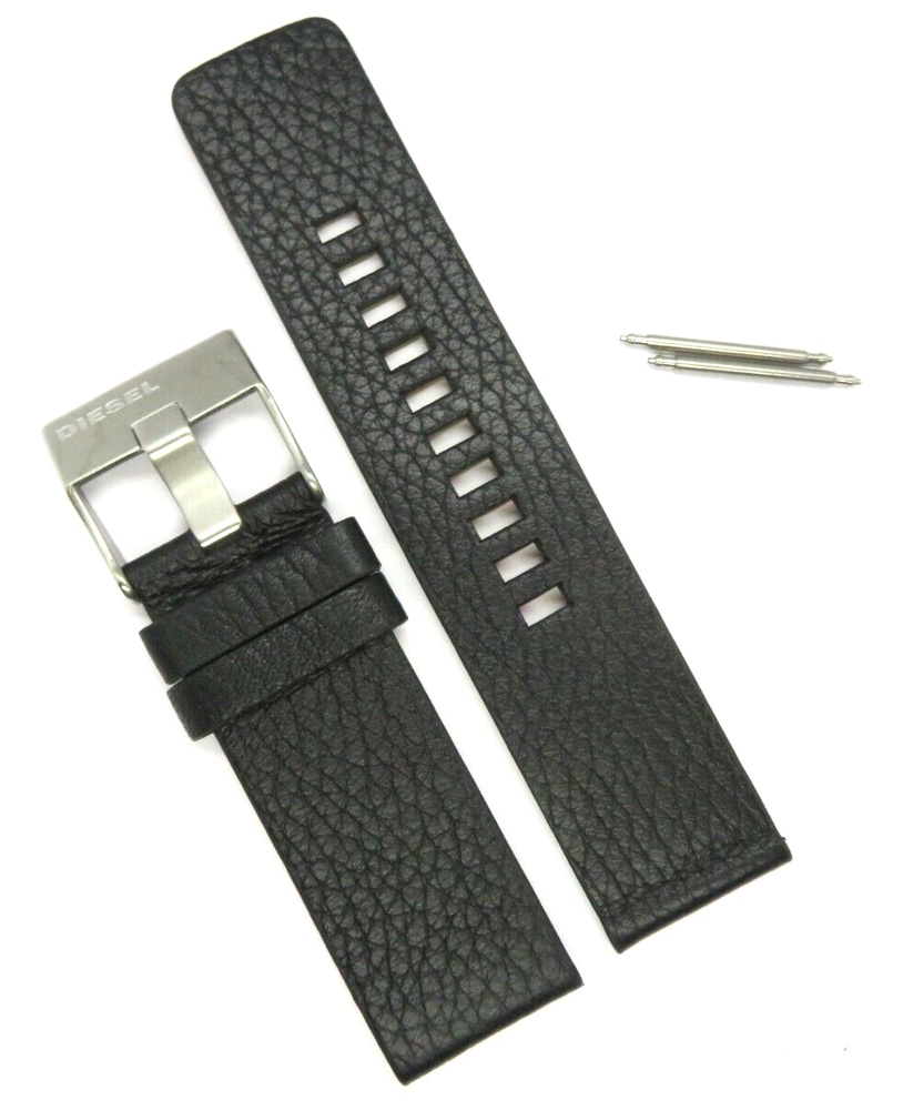 DIESEL Original Replacement Leather Strap DZ1676 Watch Strap Black 24 Mm
