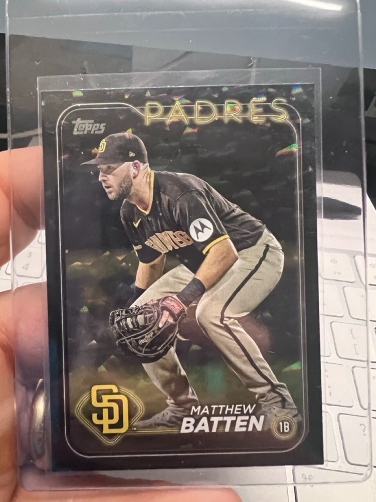 2024 Topps Series 2 Black Crackle Parallel #384 Matthew Batten Rookie Card