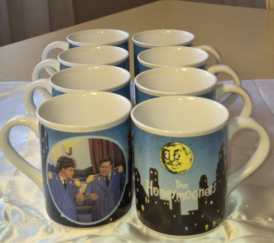 RARE VintageThe Honeymooners Collectible Mug Set Complete Set of 8