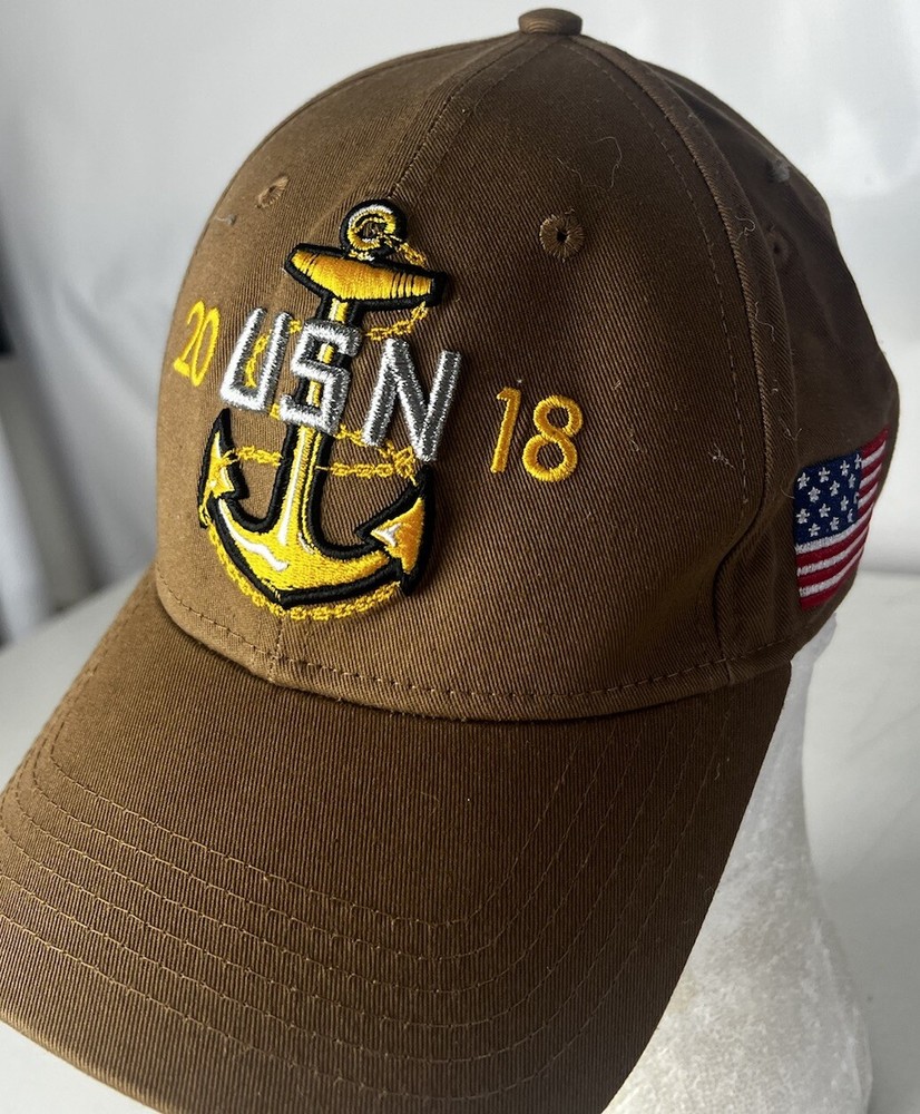 US Navy 2018 Hat Cap Forged From The Creed CPO Pride Day Strapback USA Flag-image