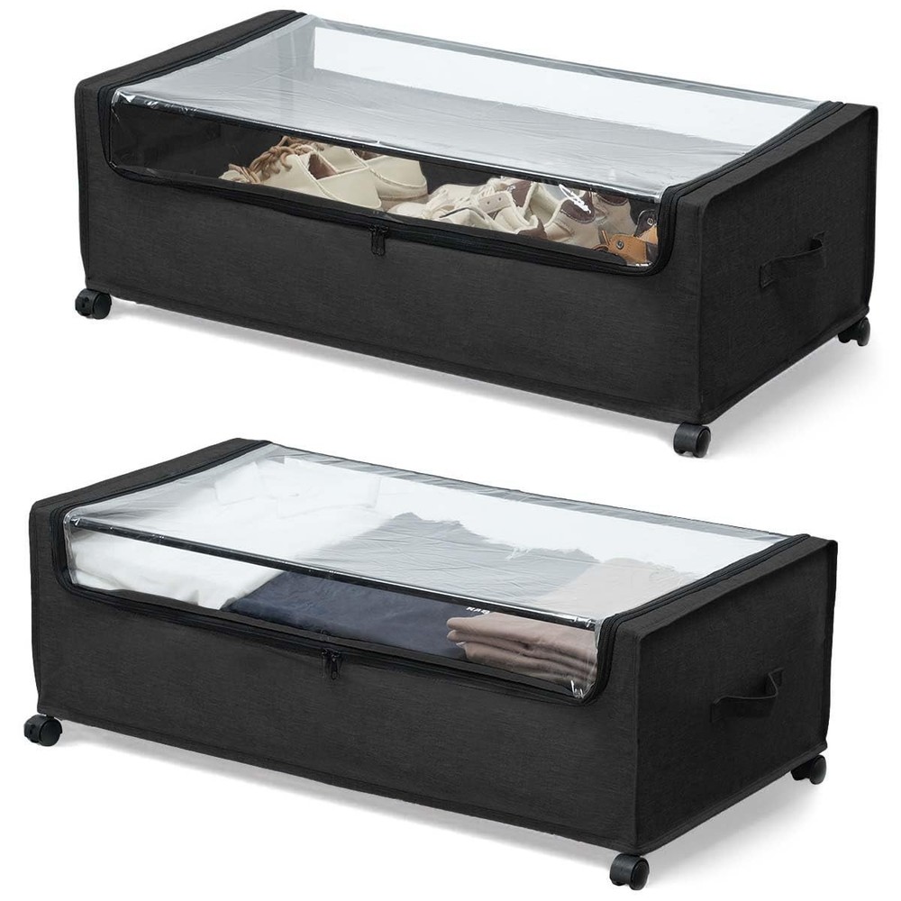 Under Bed Storage with Wheels, Under The Bed Storage Drawers On Wheels, Rolli...