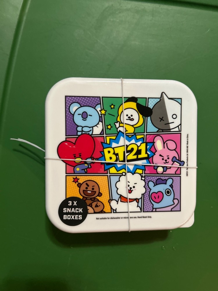 BT21 Kawaii Lunch Box Set by Paladone - 3 Cute Snack Containers