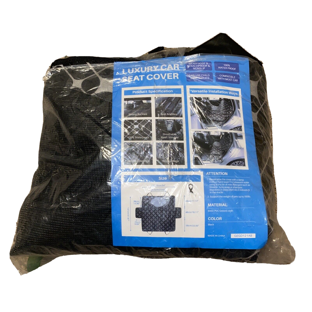 NEW Dog Seat Cover Car Back Seat Protector Waterproof Oxford Cloth SEE! AS-IS!