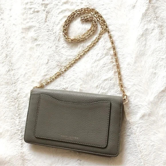 MARC JACOBS Recruit Leather Crossbody Wallet on Chain crossbody bag