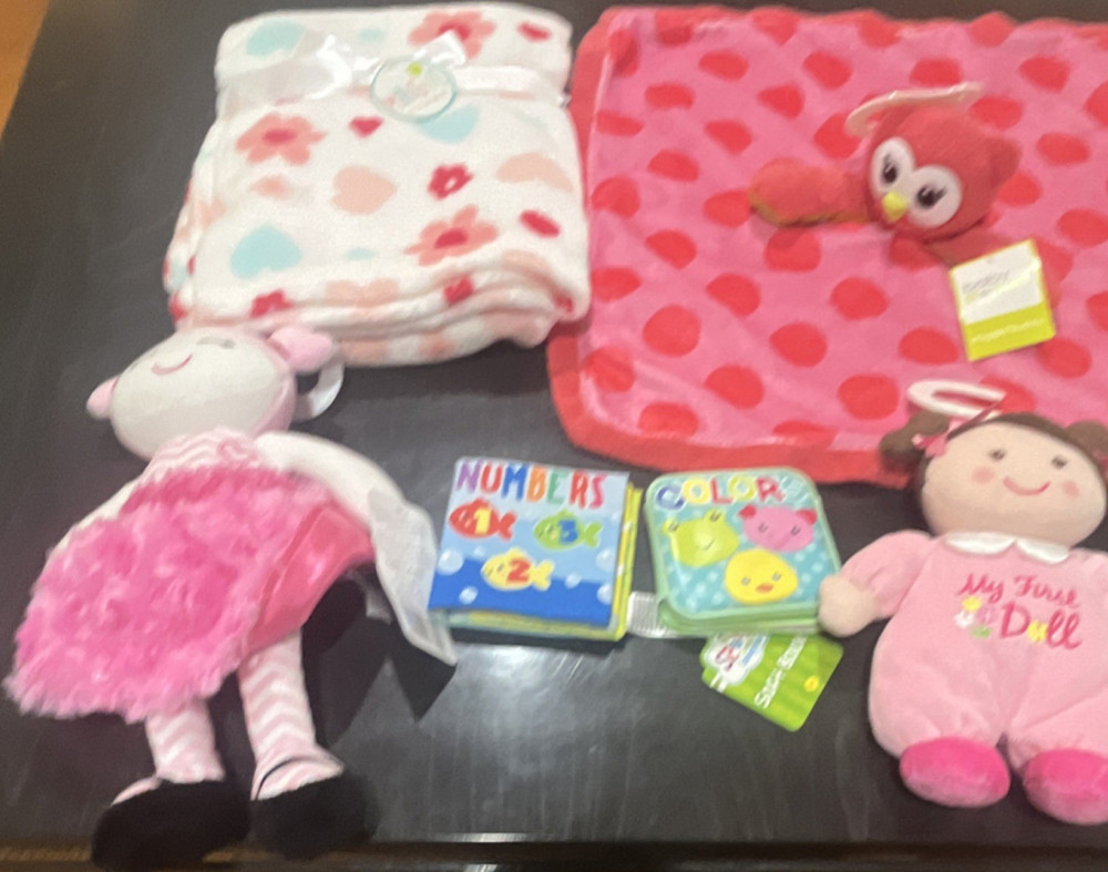 Magic Years & Baby Starters Plush Owl Crib Blanket Pink 30x36in Unisex