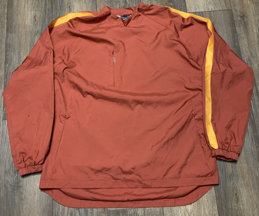 VTG Oakley Pullover Windbreaker Men's L Software Skull Cross Bones Retro Rust