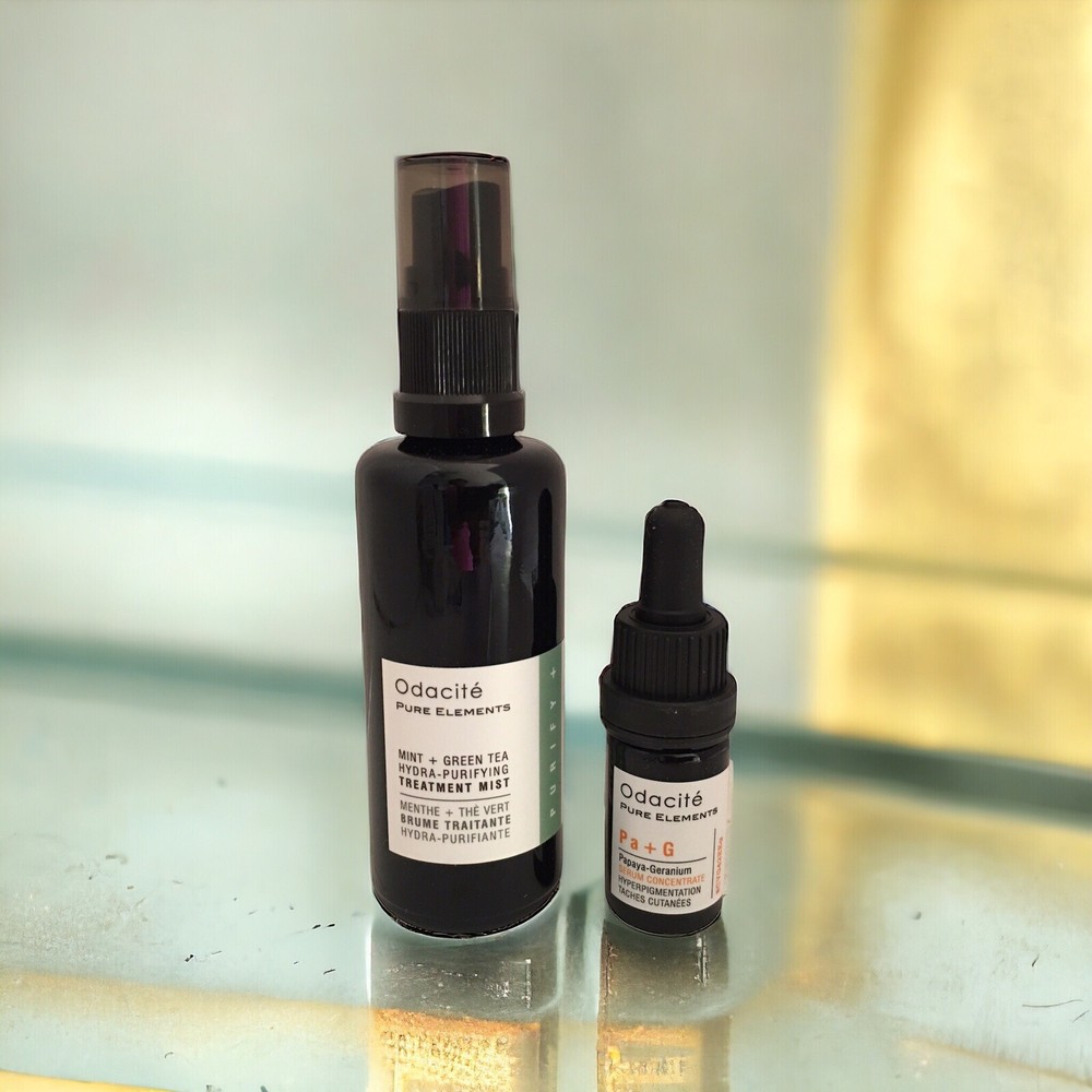Odacité Mint Green Tea Hydra-Purifying Treatment Mist 50ml with Facial Serum