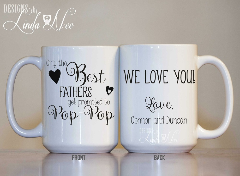 Personalized Only The Best Fathers Get Promoted To Poppop Mug Father's Day Mug