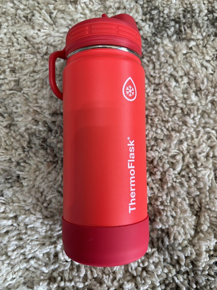 16 oz ThermoFlask Stainless Steel Temp Lock Insulated Water Bottle in Red