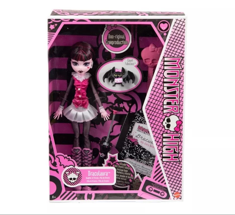 Monster High Draculaura Reproduction Doll Wearing Original Fashion & Shoes 2024