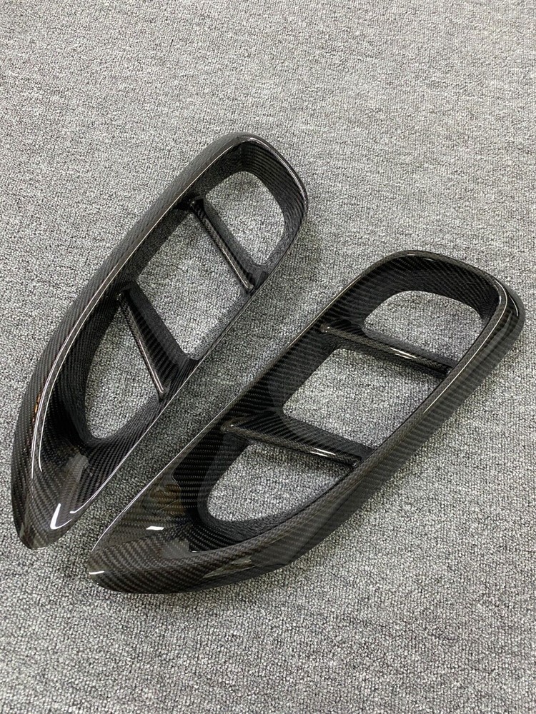 Dry Carbon Fiber Side Fender Air Vent Cover Trim For Porsche 718 Boxster Cayman