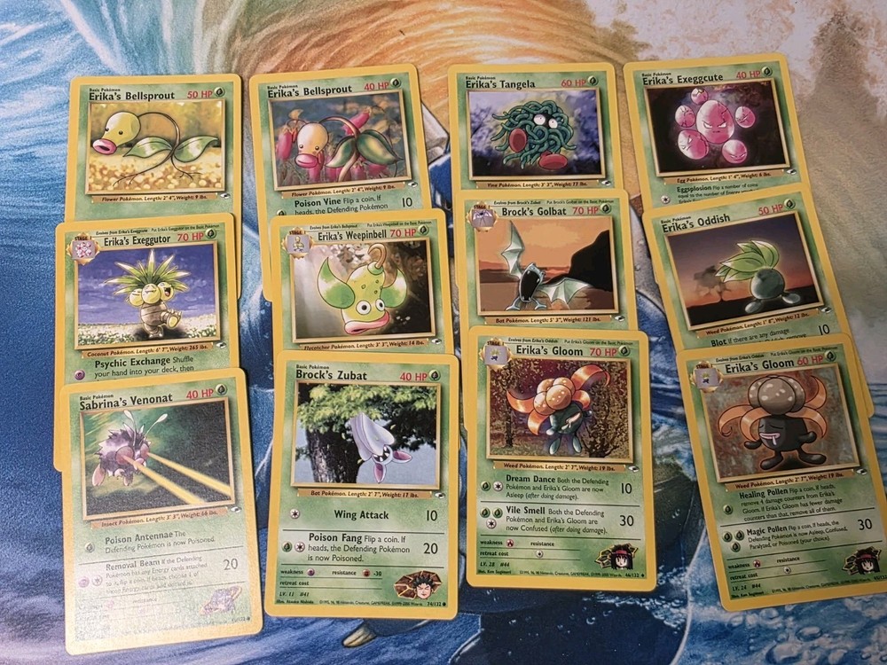 VINTAGE Pokemon GYM HEROES 77 Card C/UC Partial Set NO Duplicates