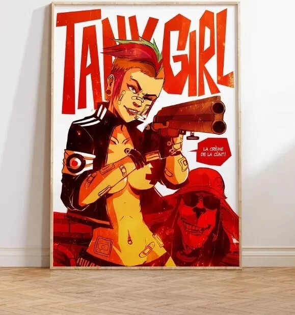 Tank Girl Movie Poster, Vintage Film Wall Art, Iconic 90s Cinema Wall Decor