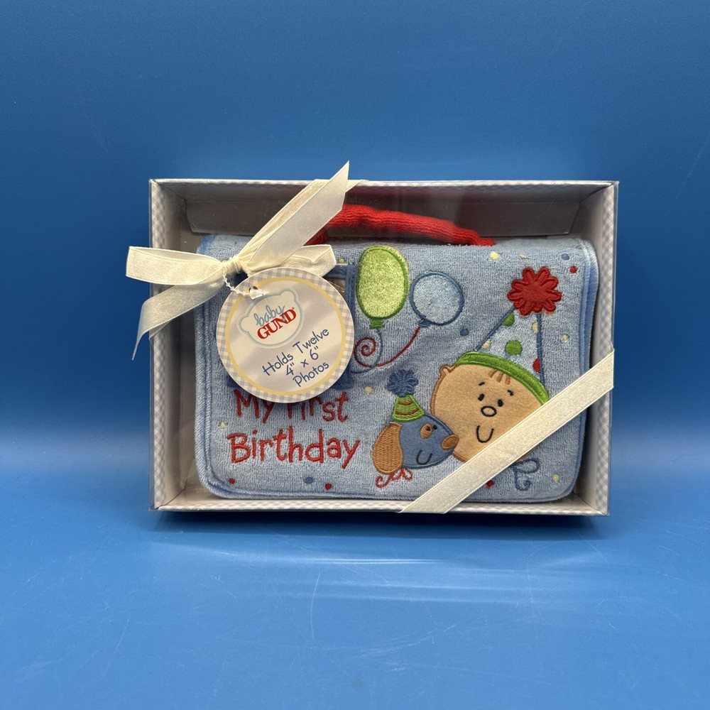 Baby Gund My First Birthday Soft Photo Album for Boy