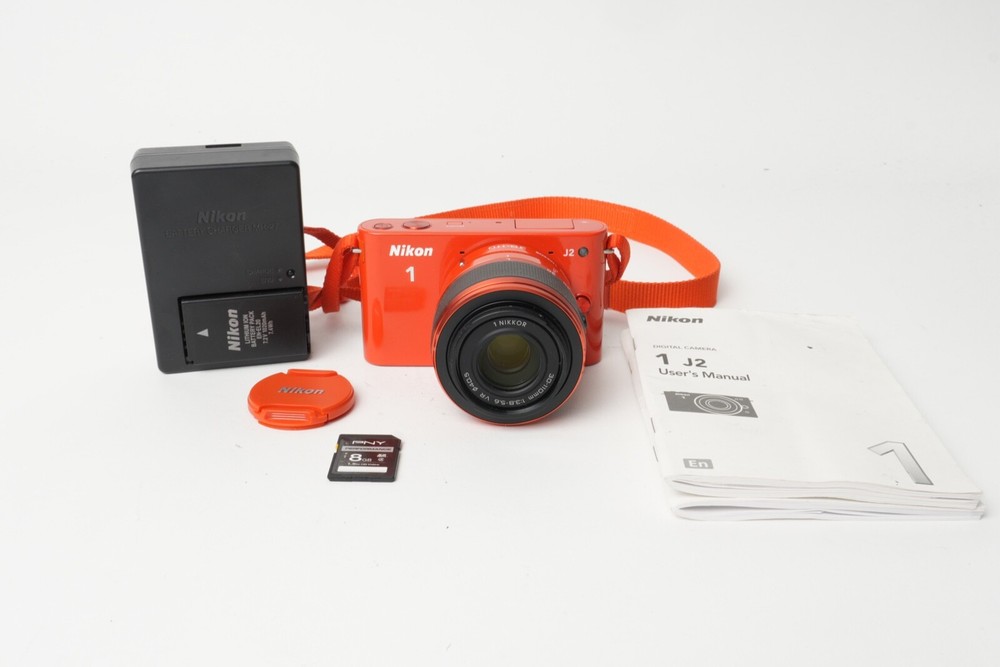 [Genial] Nikon 1 J2 Naranja Nikkor 30-110mm f/3.8-5.6 VR 10MP - PROBADO FUNCIONANDO