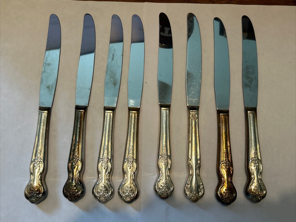WM Rogers Inspiration Magnolia Knives Replacement Extra Plate Set of 8