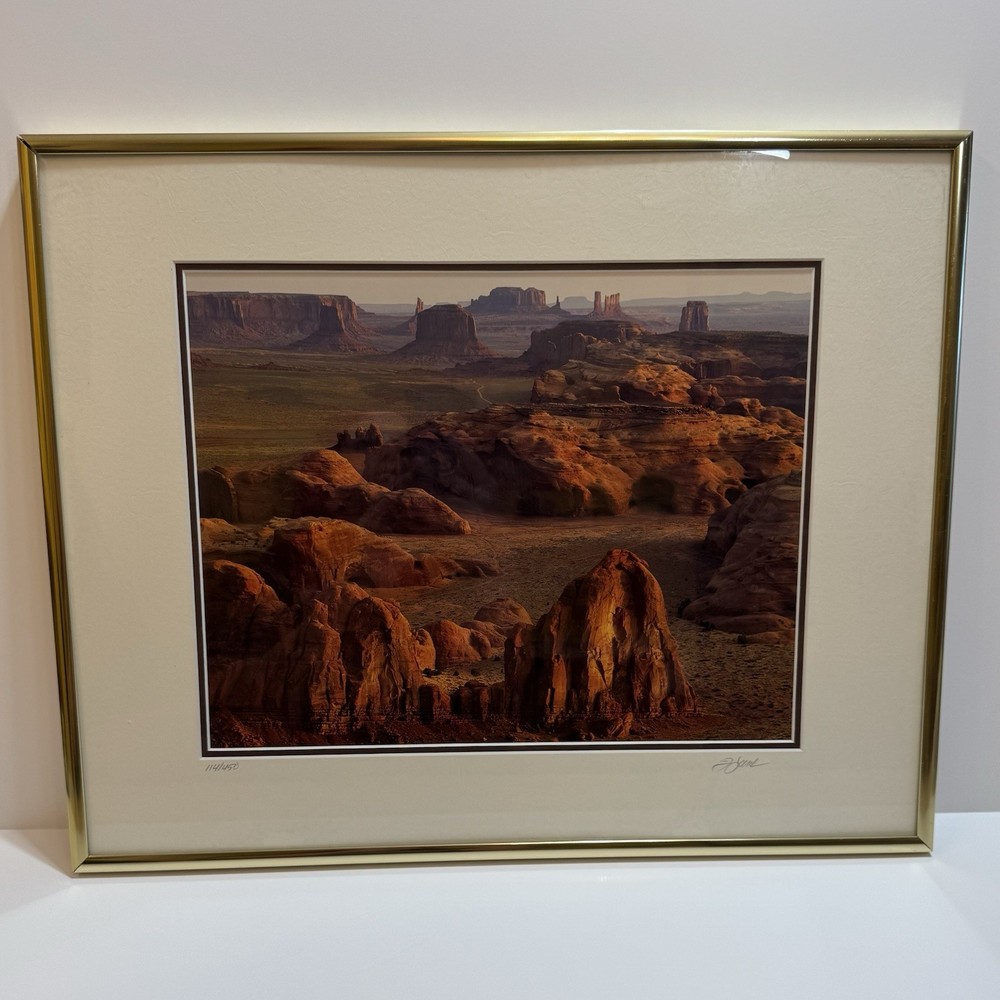 Framed Original Photograph John Gavrilis MONUMENT VALLEY Dawn@ Hunts Mesa Signed