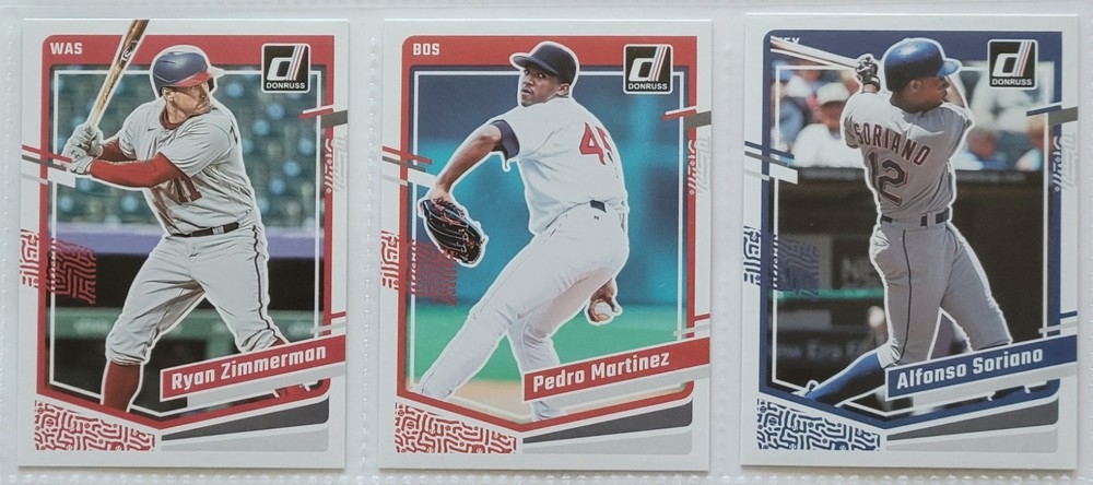 3 Card Lot- 2023 Panini Donruss ⚾️ Cards (Zimmerman, Martinez, Soriano)