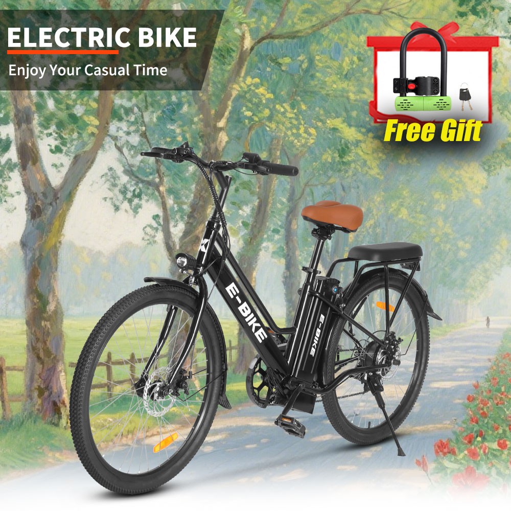 26 Inch 750W Electric Mountain Bike for Adults 25MPH Off-Road Fat Tire E-Bicycle