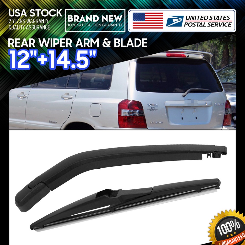 Waterproof 12 & 14.5 Inch Rear Wiper Blade Set OEM Replacement Durable