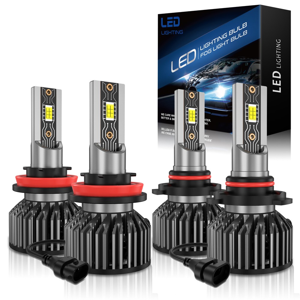 Auxiracer H11 9005 LED Headlights High Low Beam Bulbs 72000LM 6000K White Kit