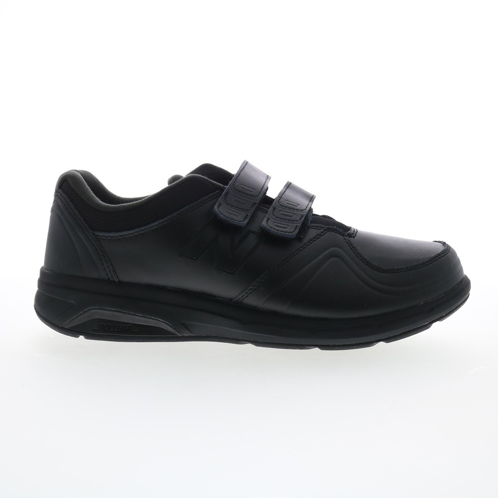 New Balance 813 XWW813HBK Womens Black Wide Leather Lifestyle Sneakers Shoes 9.5