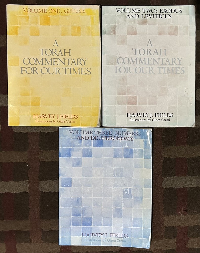 Lot Volumes 1,2,3 TORAH COMMENTARY for Our Times by Harvey J.Fields PB Paperback