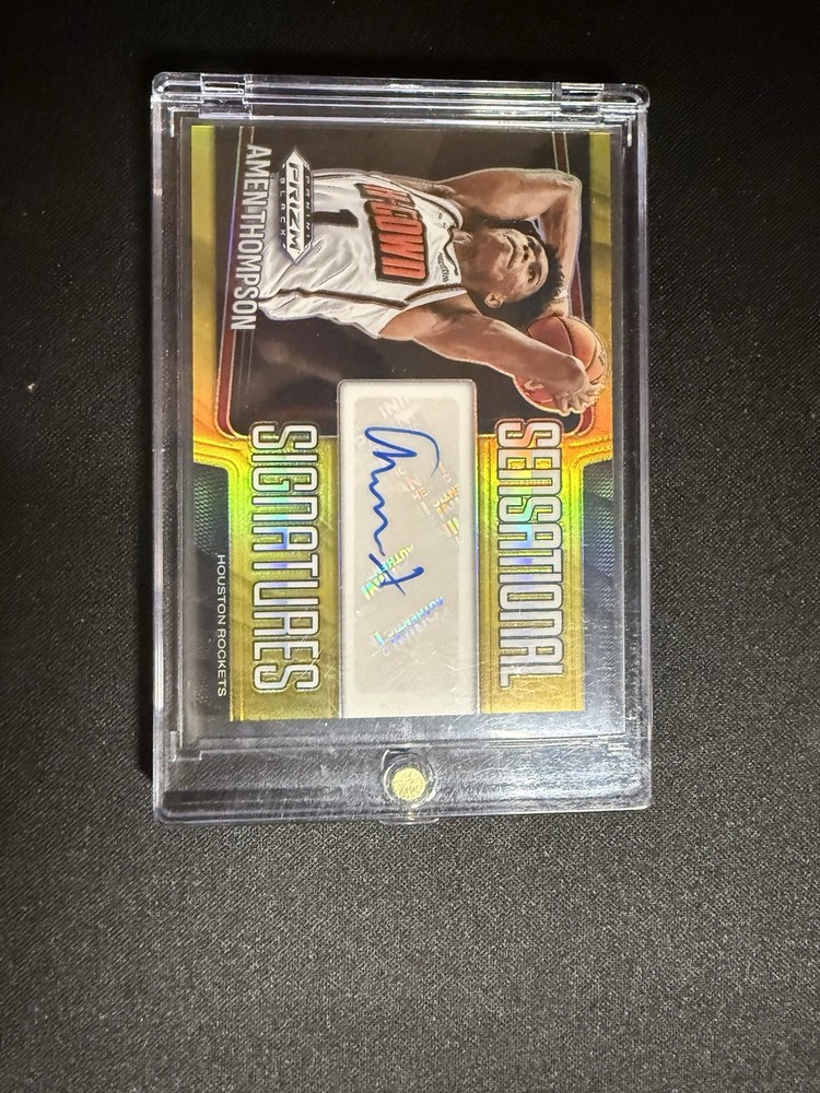 2024 Prizm Black Amen Thompson Gold Sensational Signatures 1/10! Jesery #! FOP!!