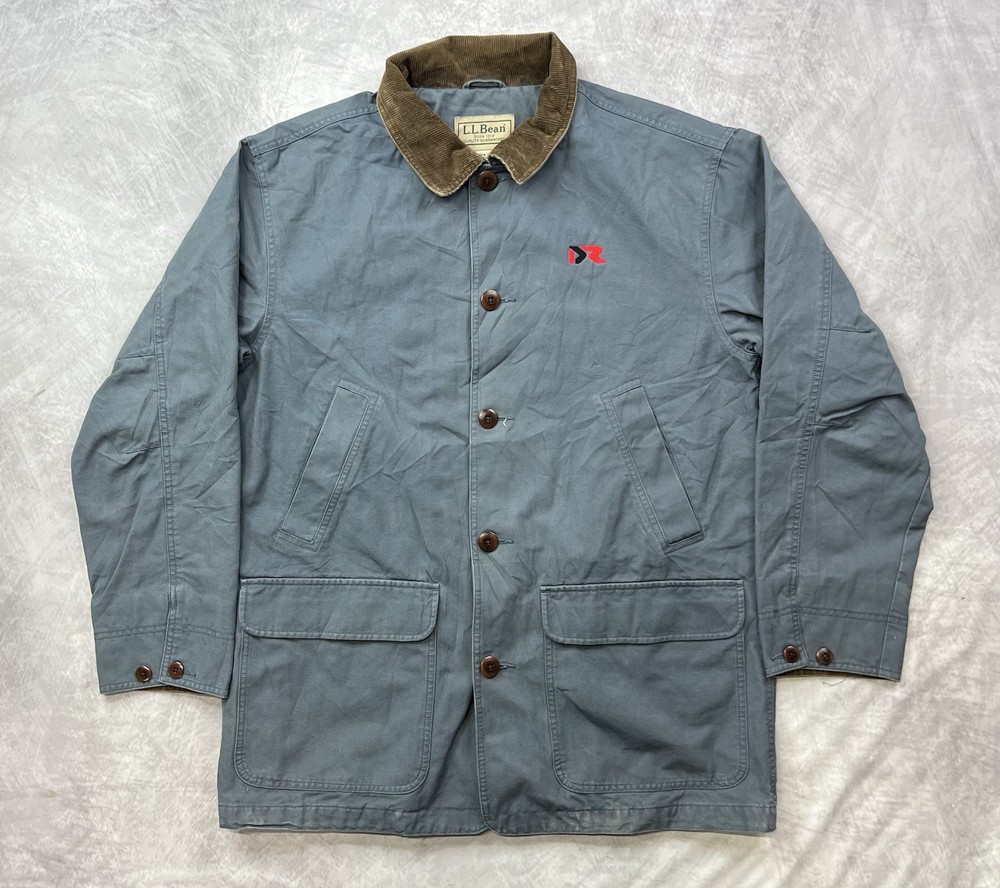 Vintage L.L. BEAN 0WY16 Corduroy Collar Canvas Barn Chore Jacket Size XL