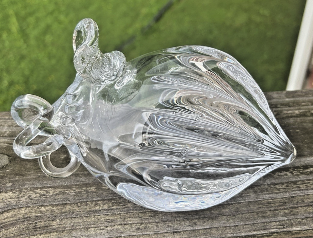 David Goldhagen Signed Studio Art Glass Acorn Sculpture Dated