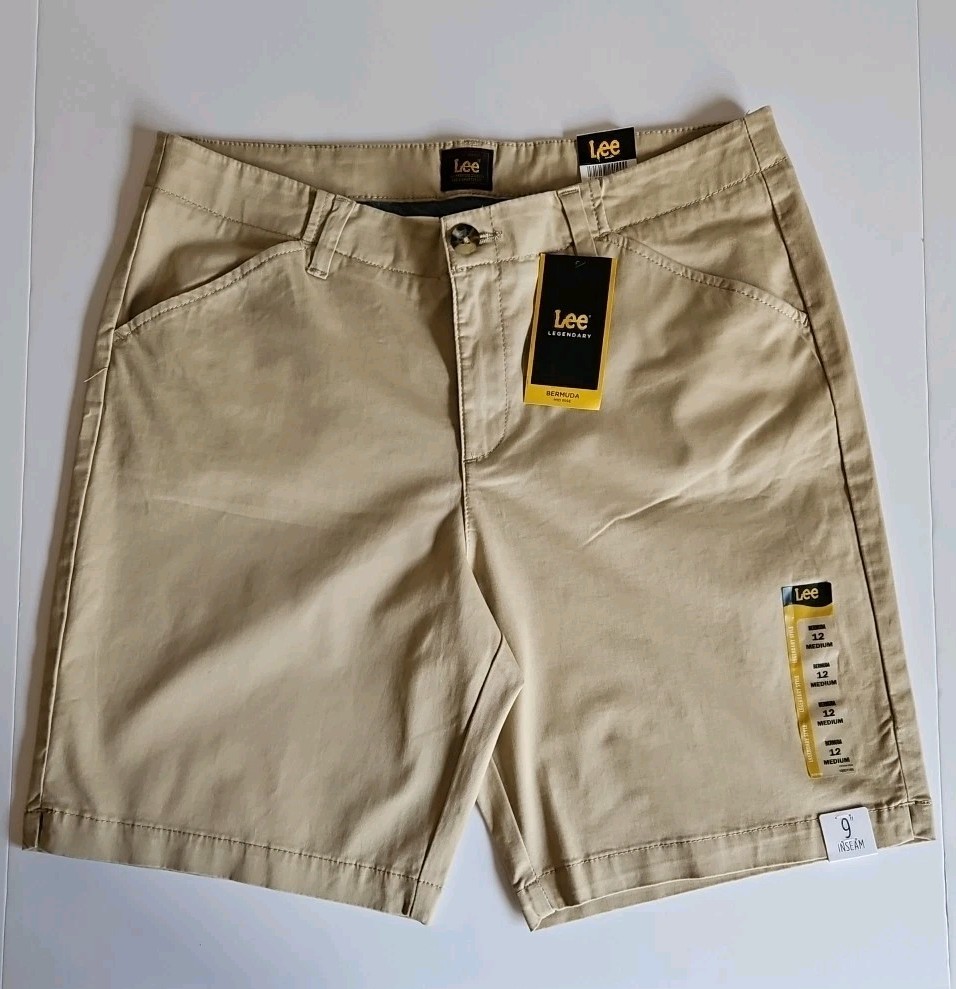 Lee Bermuda Shorts Mid Rise Khaki 9