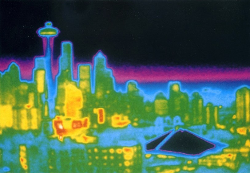 Goodall Christmas Cards - Space Needle & Seattle Infrared Holiday Set #569