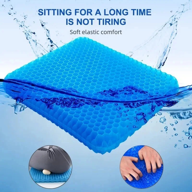 Car Gel Cooling Seat Cushion 3D Honeycomb Cool and Breathable Cool Ice Silk Car