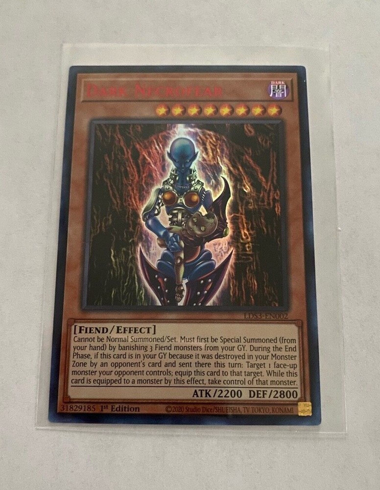 Yu-Gi-Oh Dark Necrofear Ultra Rare Red Text Legendary Duelists S3