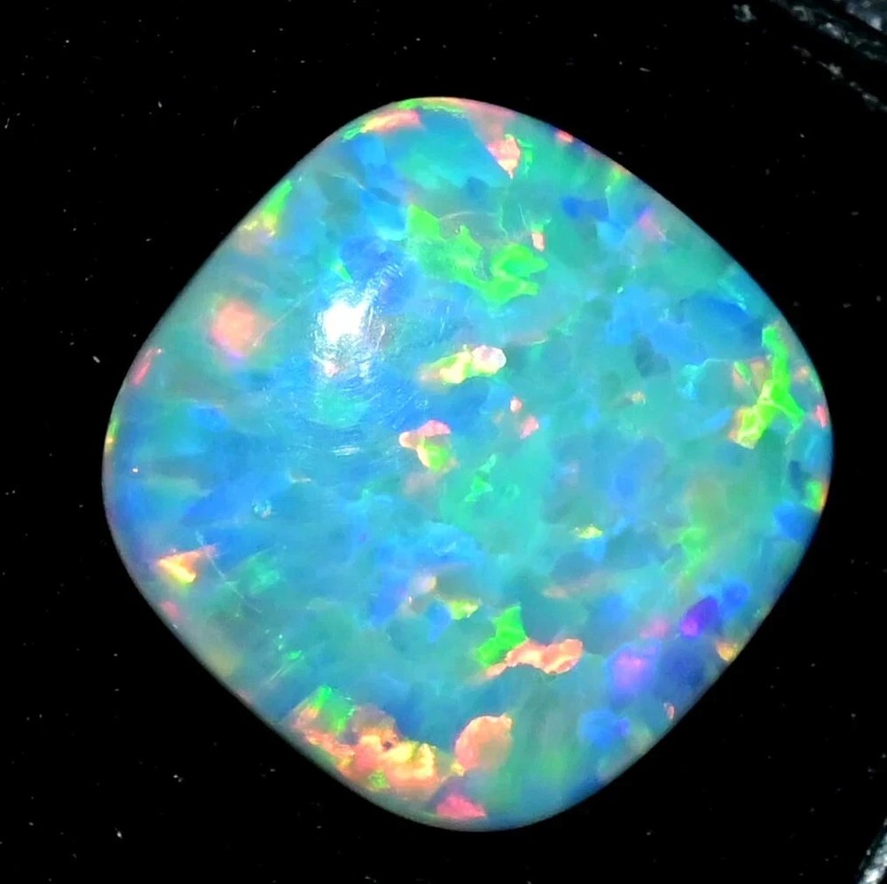 Natural Play of Color Ethiopian Fire Opal 4.50 Ct Cabochon Certified Gemstone