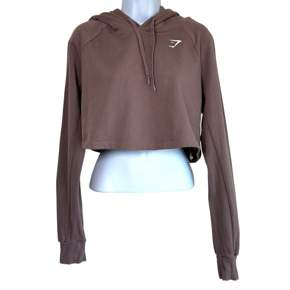 Gymshark Womens Training Cropped Hoodie Sweatshirt Size S Gym Workout Athleisure