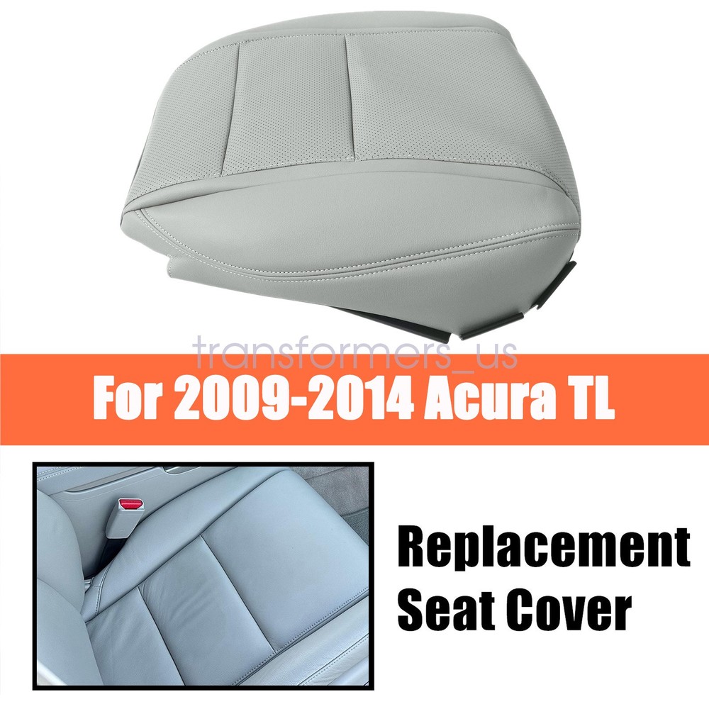 2009-2014 Fits Acura TL Driver Side Bottom Replacement Leather Seat Cover Gray