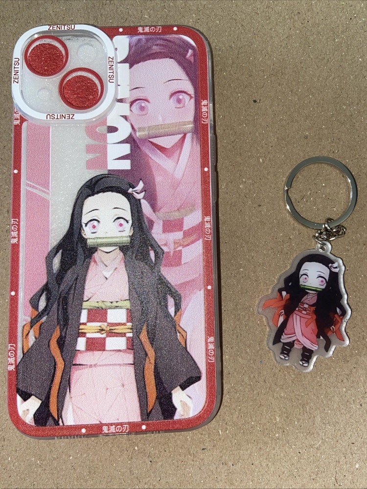 Kimetsu No Yaiba Demon Slayer Case Anime Cover For iphone  12 With Keychain