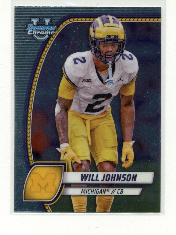 2024 Bowman Chrome University Will Johnson #183 Michigan