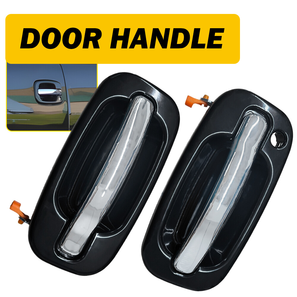 NEW Front Outside Door Handles Set Chrome No Keyhole for 99-06 Silverado Sierra