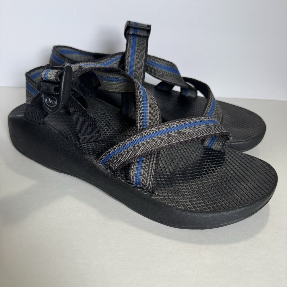 Chaco Sport Z1 Mens Size 11 Hiking Sandals Blue Vibram Sole Toe Loop Buckle